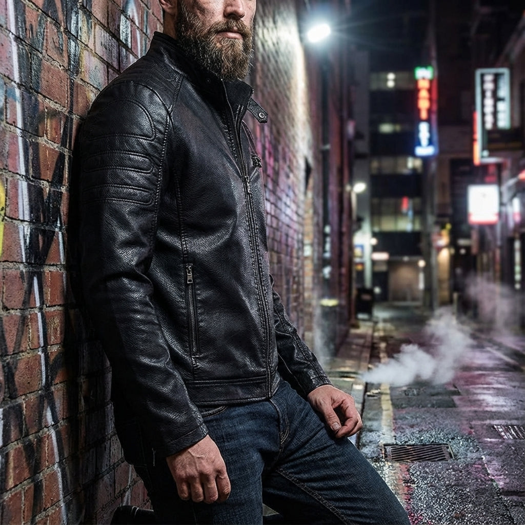 HARRISON OF CALIFORNIA | MOTO STYLE JACKET FOR MEN