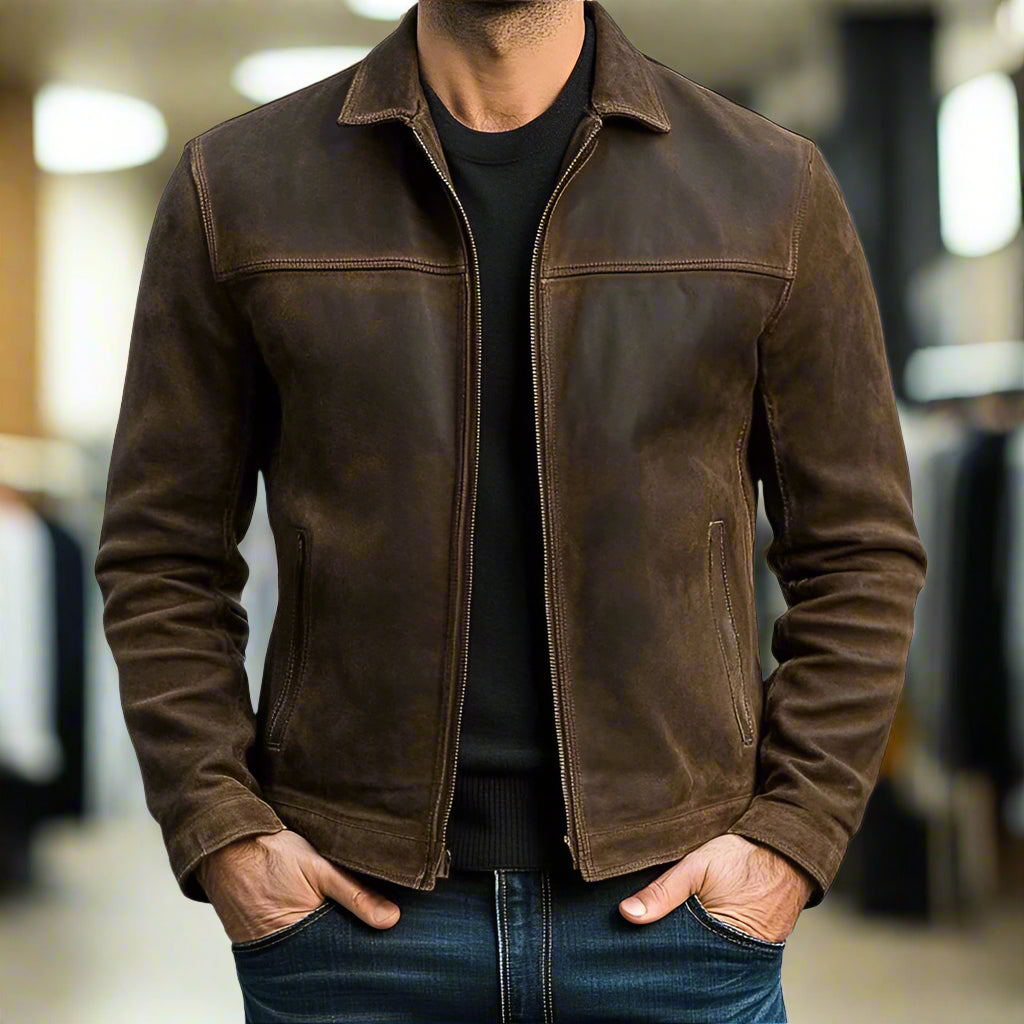HARRISON OF CALIFORNIA | REFINED ZIPPERED JACKET FOR MEN
