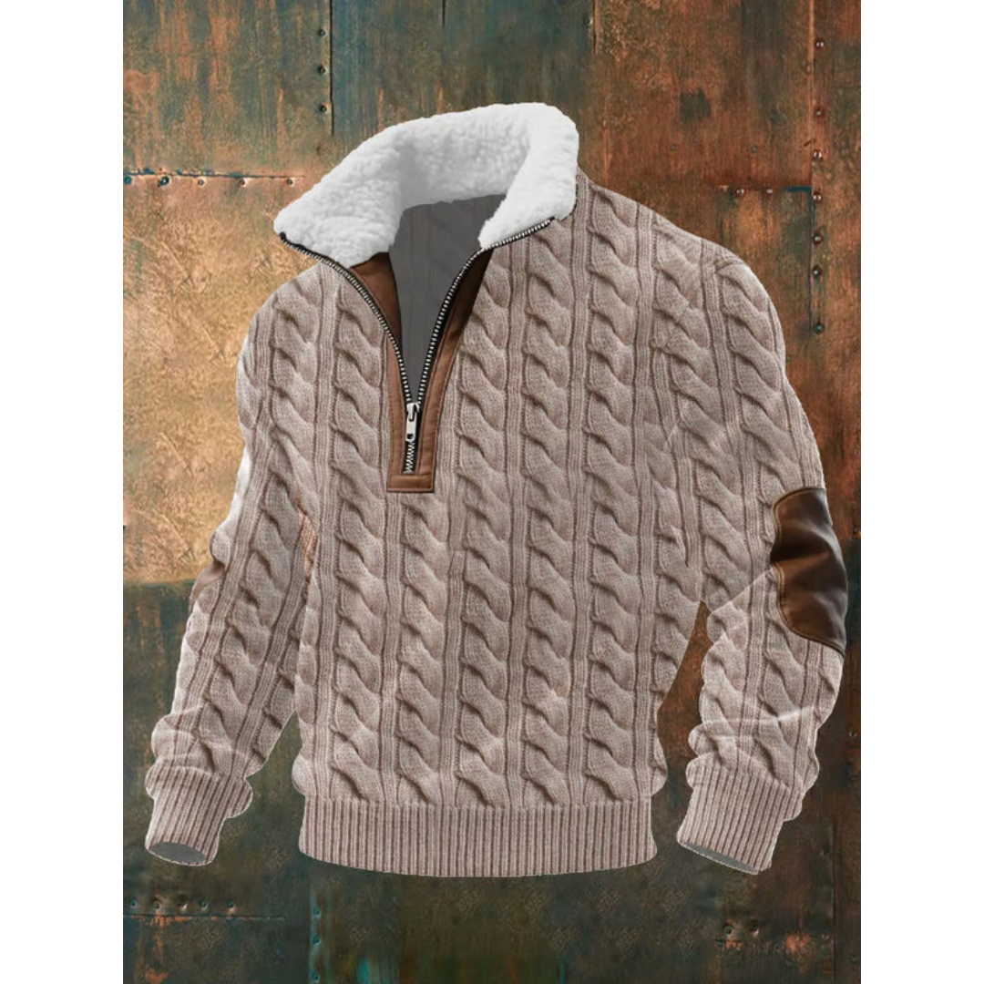HARRISON OF CALIFORNIA | HIGH COLLAR FLEECE SWEATER