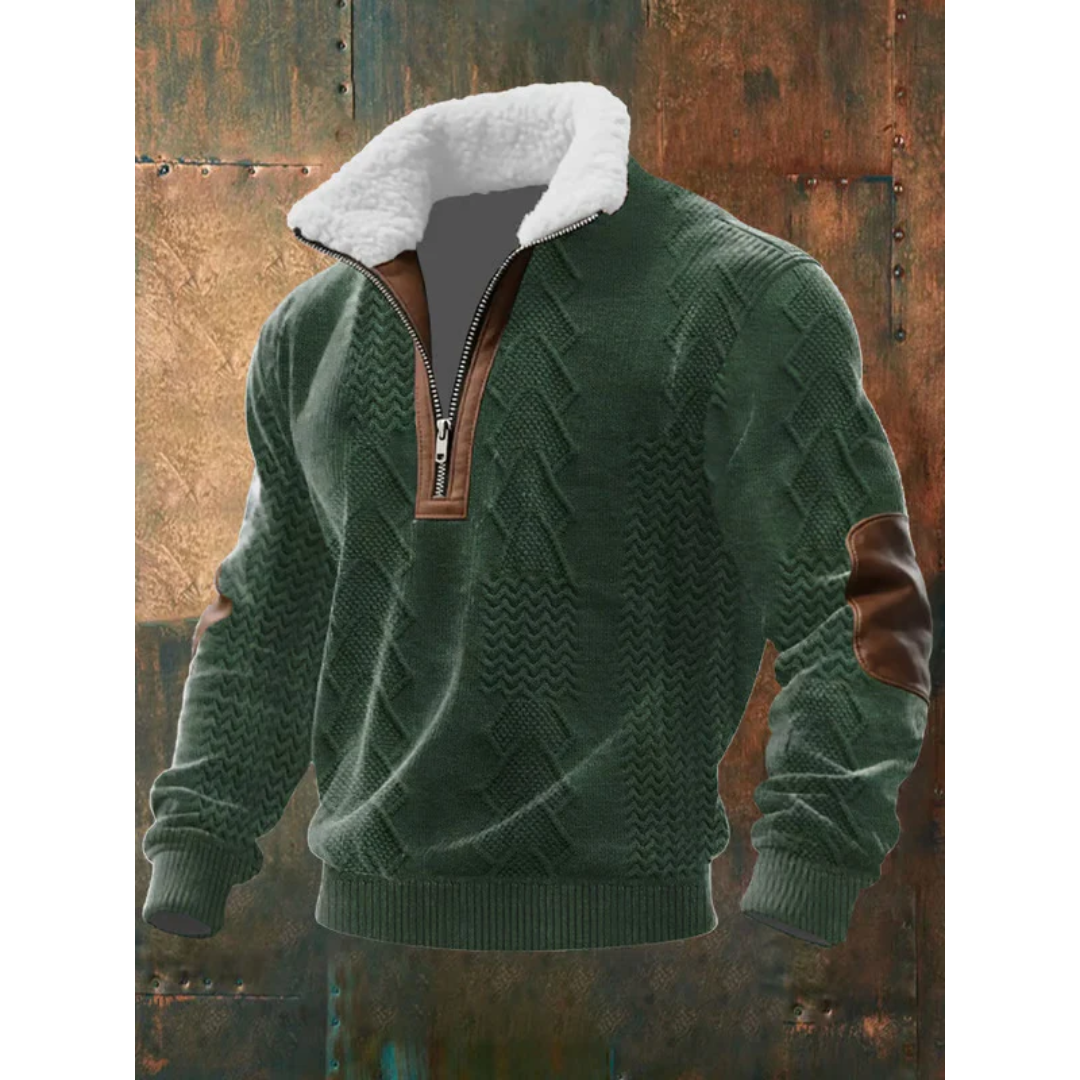 HARRISON OF CALIFORNIA | HIGH COLLAR FLEECE SWEATER