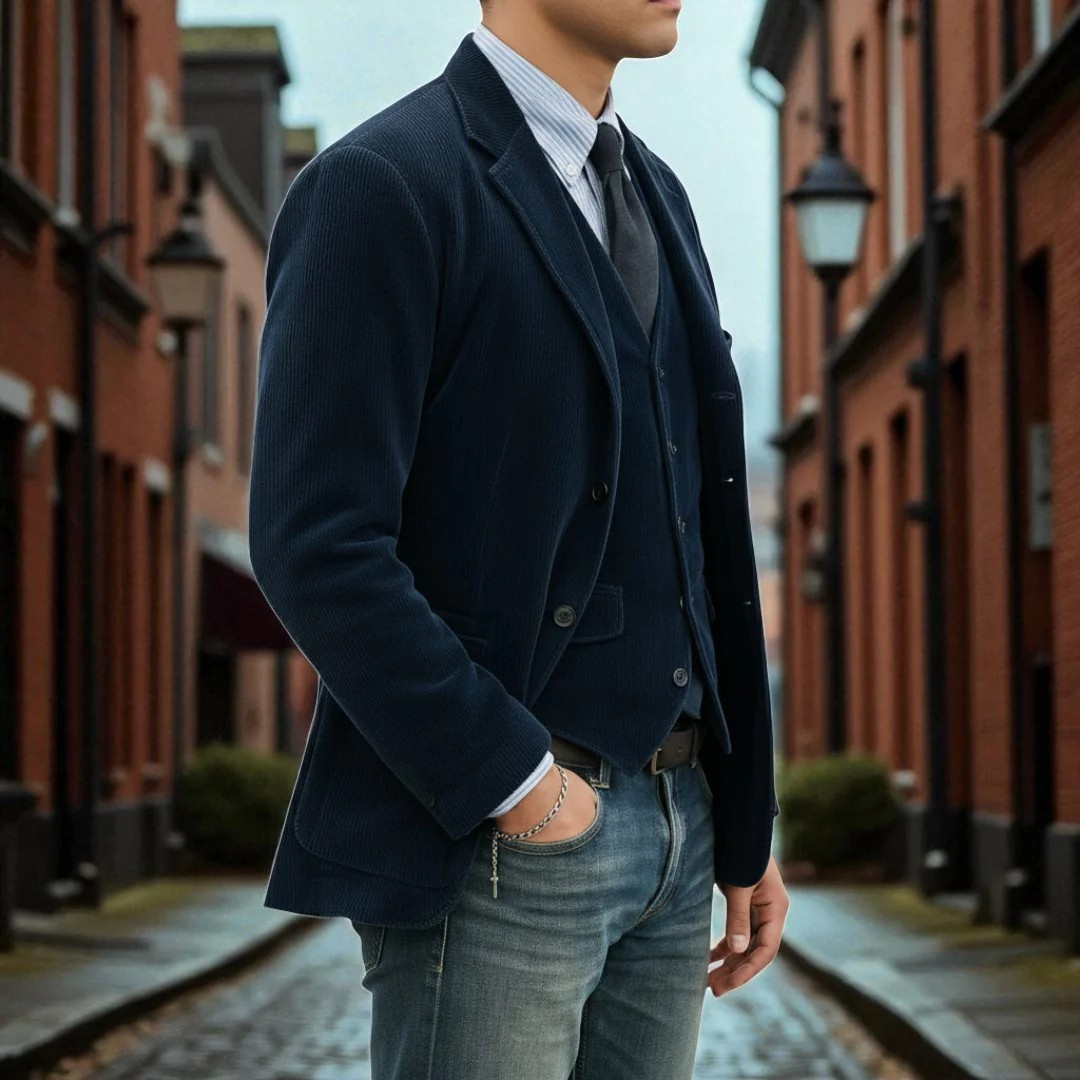 HARRISON OF CALIFORNIA | REFINED CORDUROY BLAZER SUIT FOR MEN