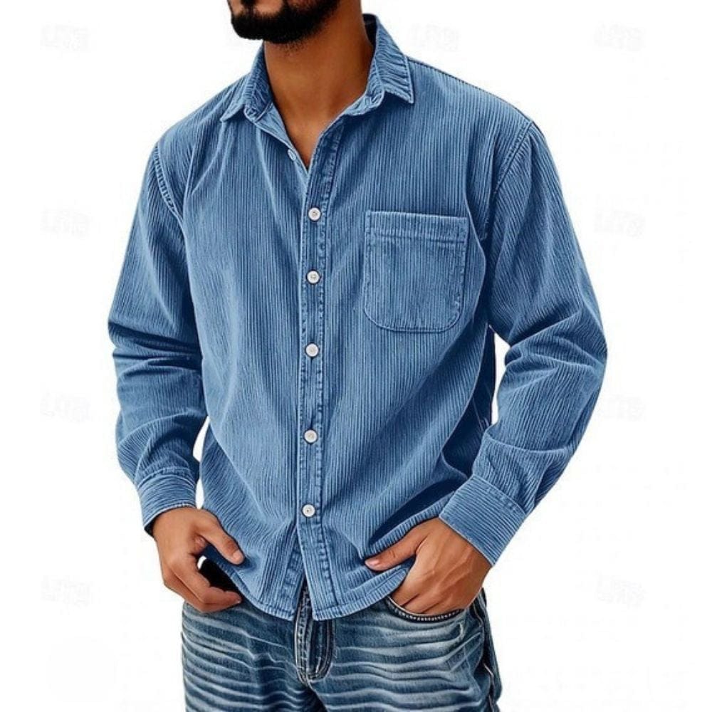 HARRISON OF CALIFORNIA | CORDUROY BUTTONED SHIRT FOR MEN