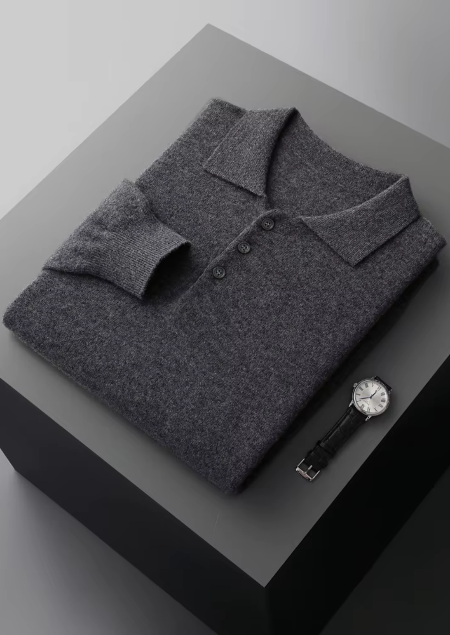 HARRISON OF CALIFORNIA | CLASSIC LONG-SLEEVE POLO SHIRT FOR MEN