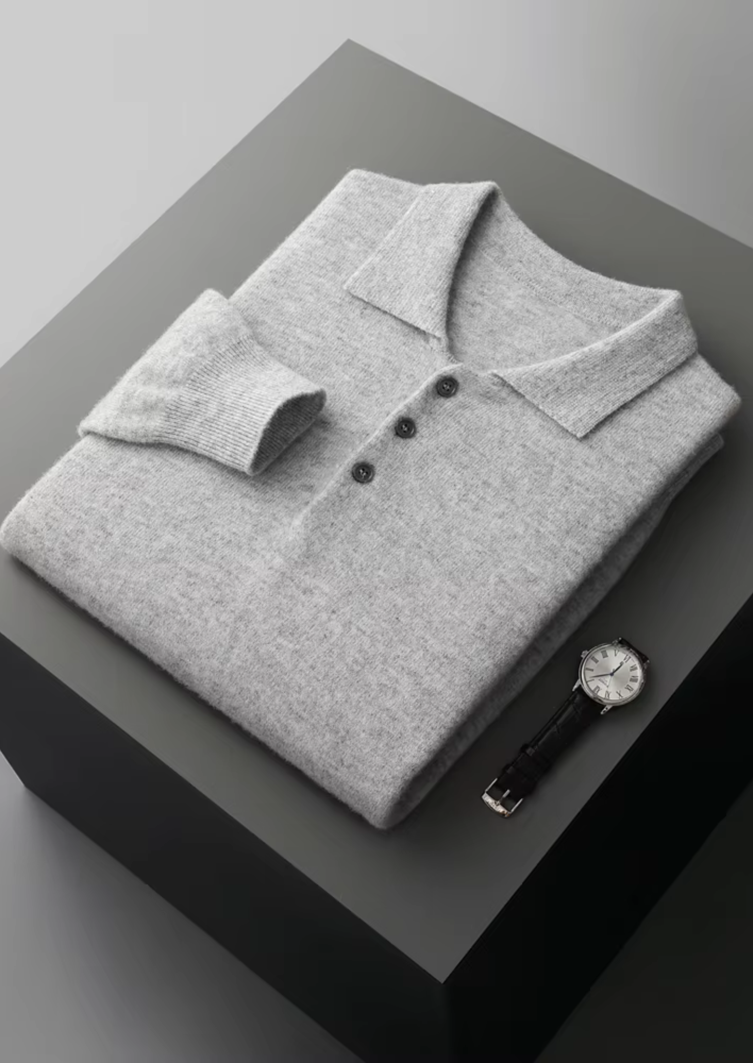 HARRISON OF CALIFORNIA | CLASSIC LONG-SLEEVE POLO SHIRT FOR MEN