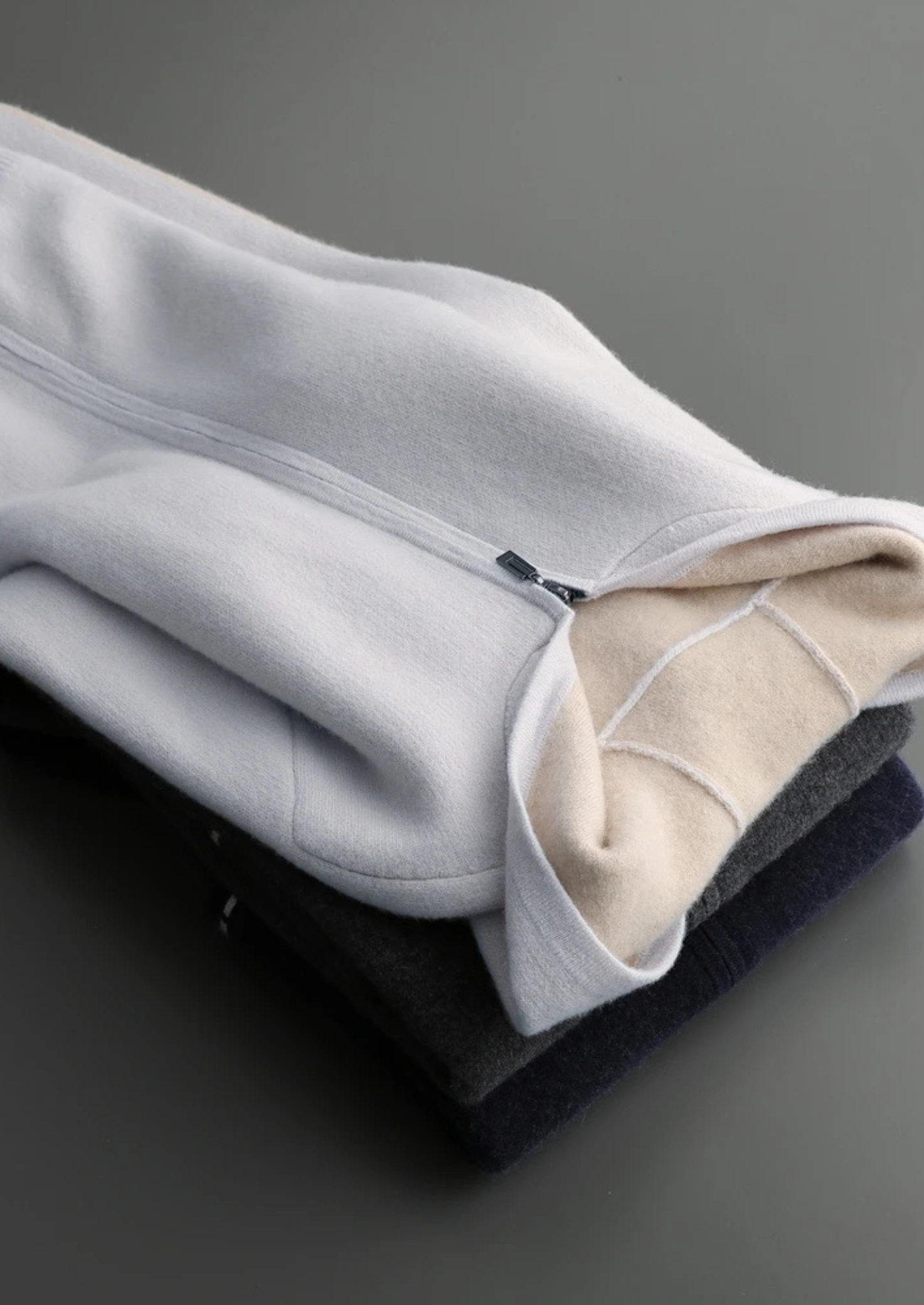 HARRISON OF CALIFORNIA | PREMIUM TWO-TONE ZIPPER HOODIE FOR MEN