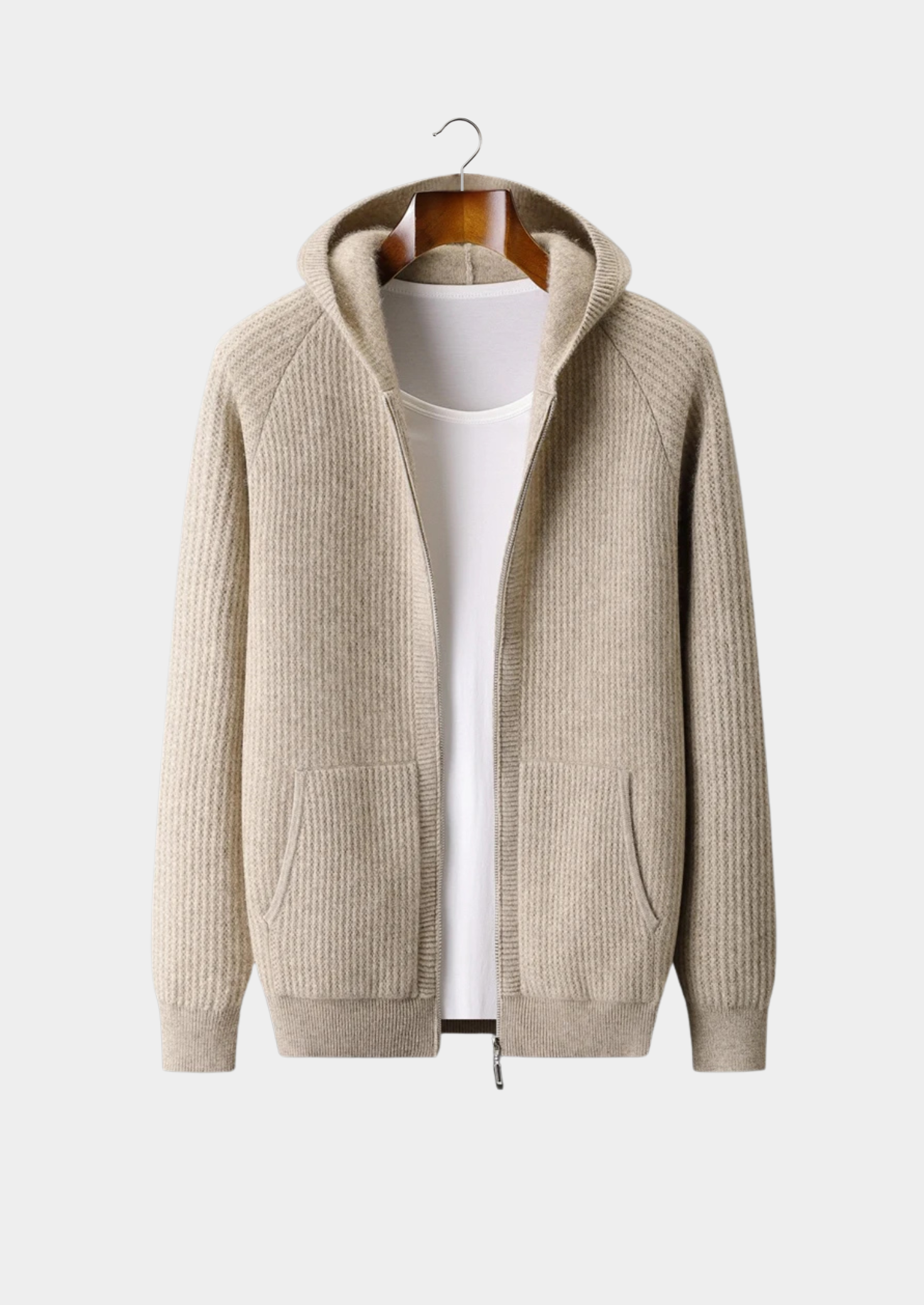 HARRISON OF CALIFORNIA | RIBBED ZIPPER VEST FOR MEN