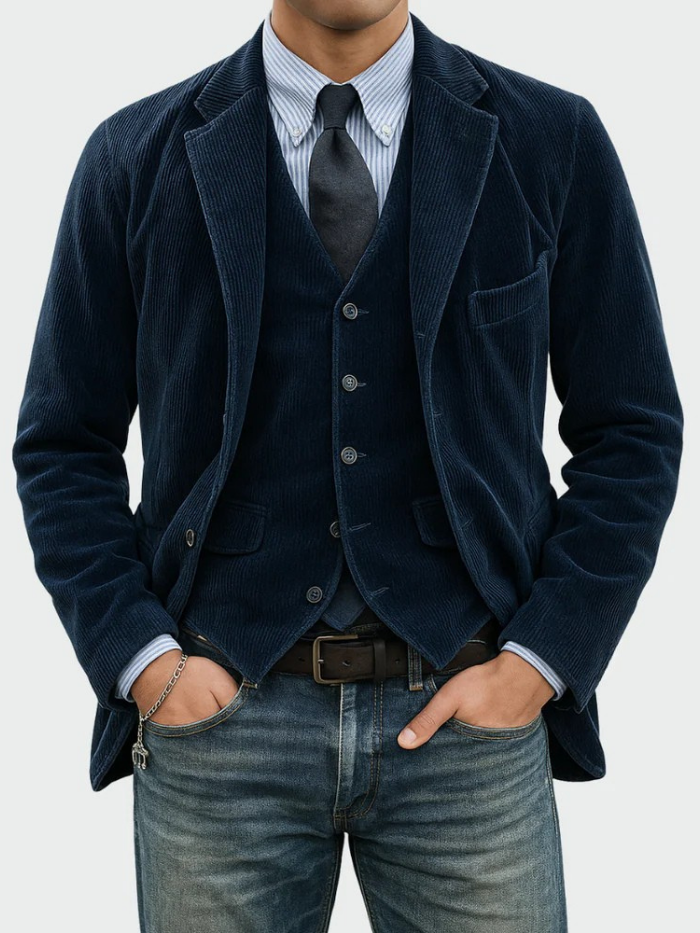 HARRISON OF CALIFORNIA | REFINED CORDUROY BLAZER SUIT FOR MEN