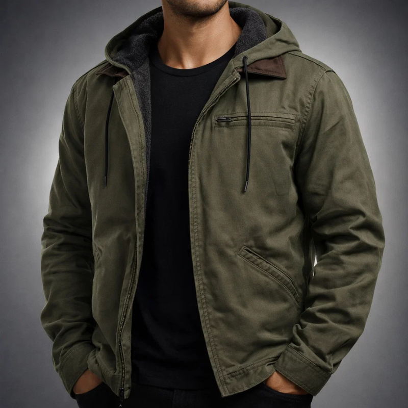 HARRISON OF CALIFORNIA | CANVAS HOODIE JACKET FOR MEN