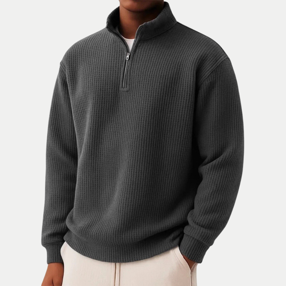 HARRISON OF CALIFORNIA | ELEGANT ZIPPERED SWEATER FOR MEN