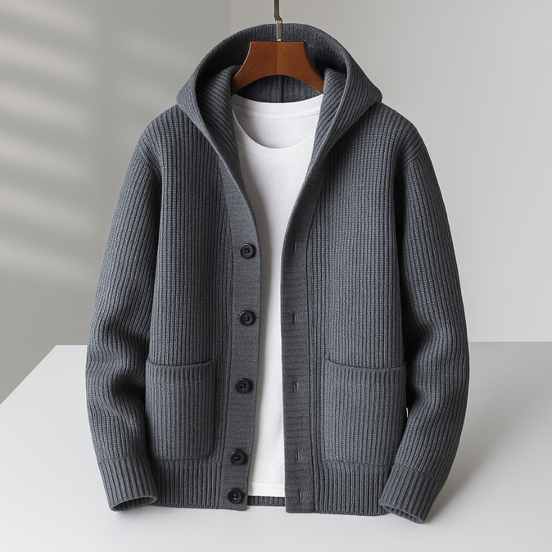 HARRISON OF CALIFORNIA | HOODED CARDIGAN FOR MEN