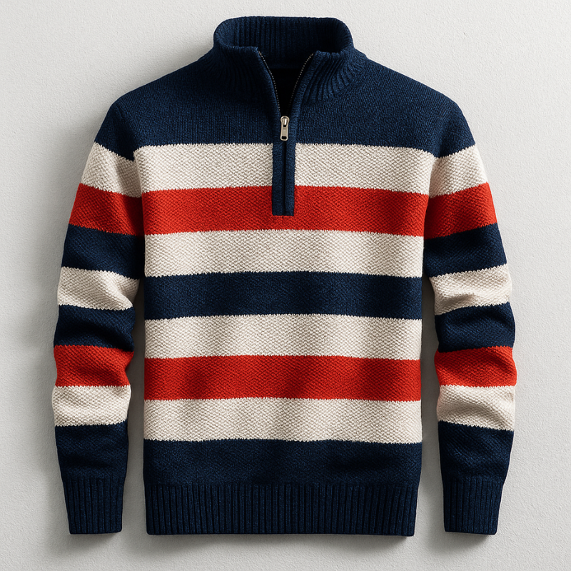 HARRISON OF CALIFORNIA | ELEGANT ZIP PULLOVER FOR MEN