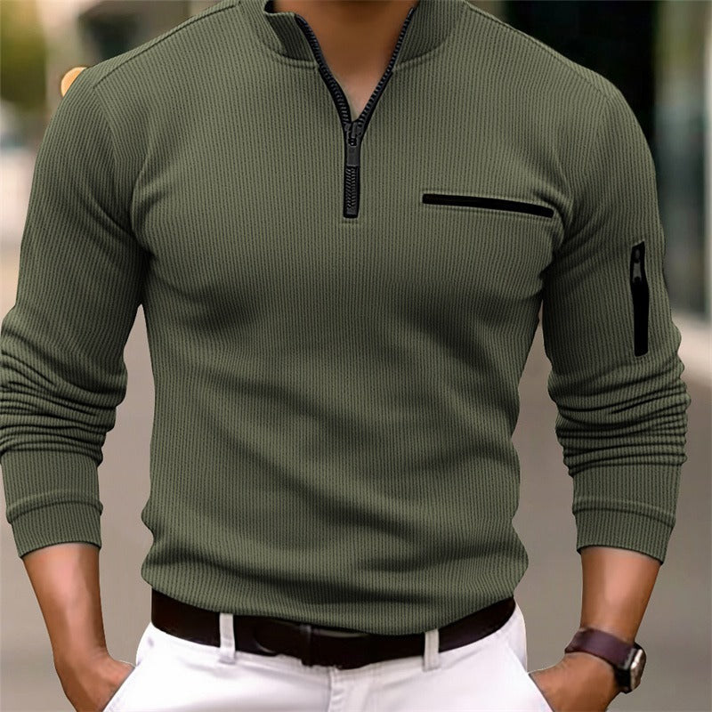 HARRISON OF CALIFORNIA | ZIP COLLAR SHIRT FOR MEN