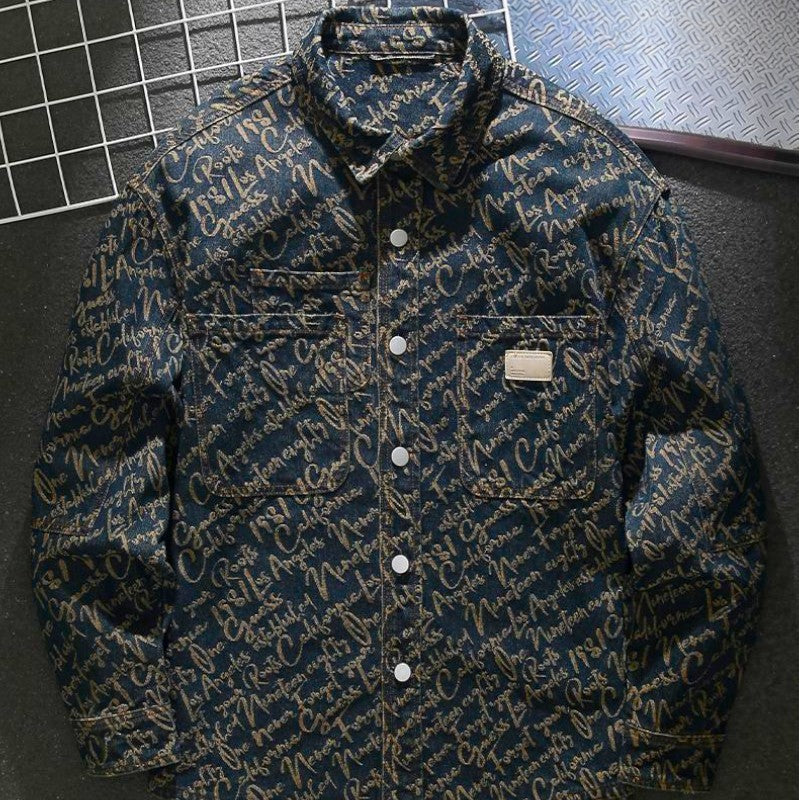 HARRISON OF CALIFORNIA | EMBROIDERED DENIM JACKET FOR MEN