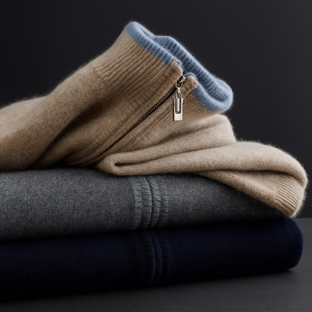HARRISON OF CALIFORNIA | MEN'S ZIP SWEATER