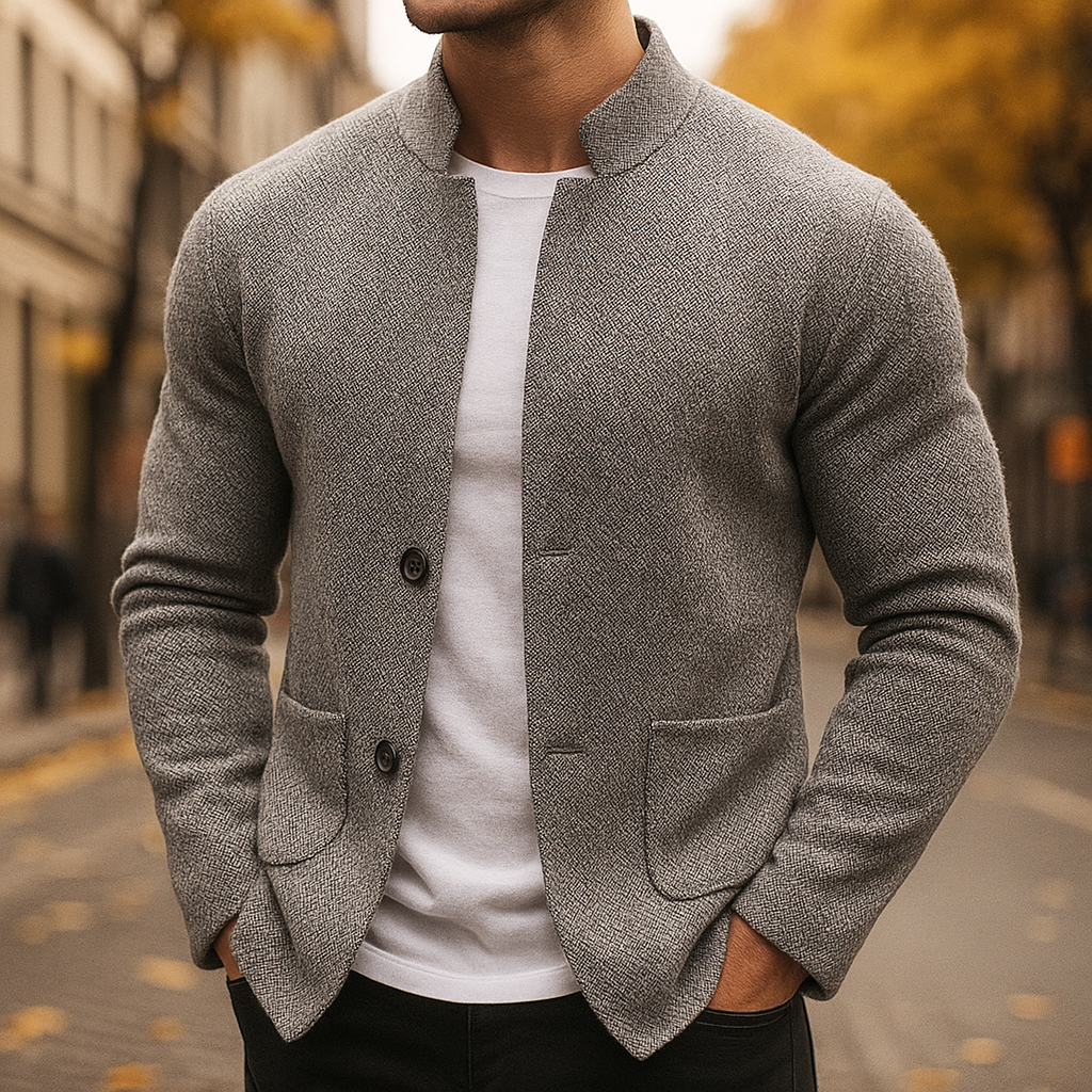 HARRISON OF CALIFORNIA | KNITTED WOOL CARDIGAN FOR MEN