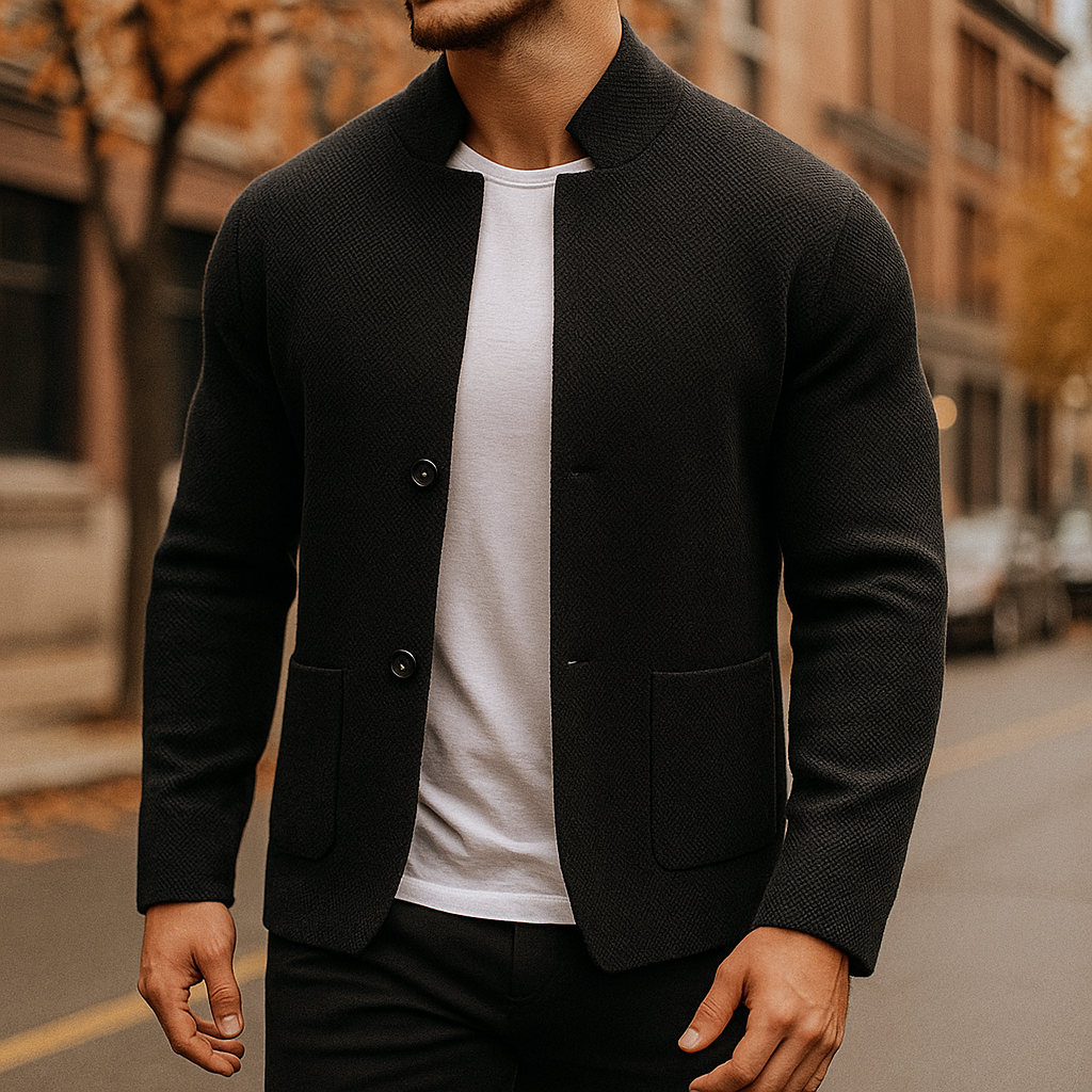 HARRISON OF CALIFORNIA | KNITTED WOOL CARDIGAN FOR MEN