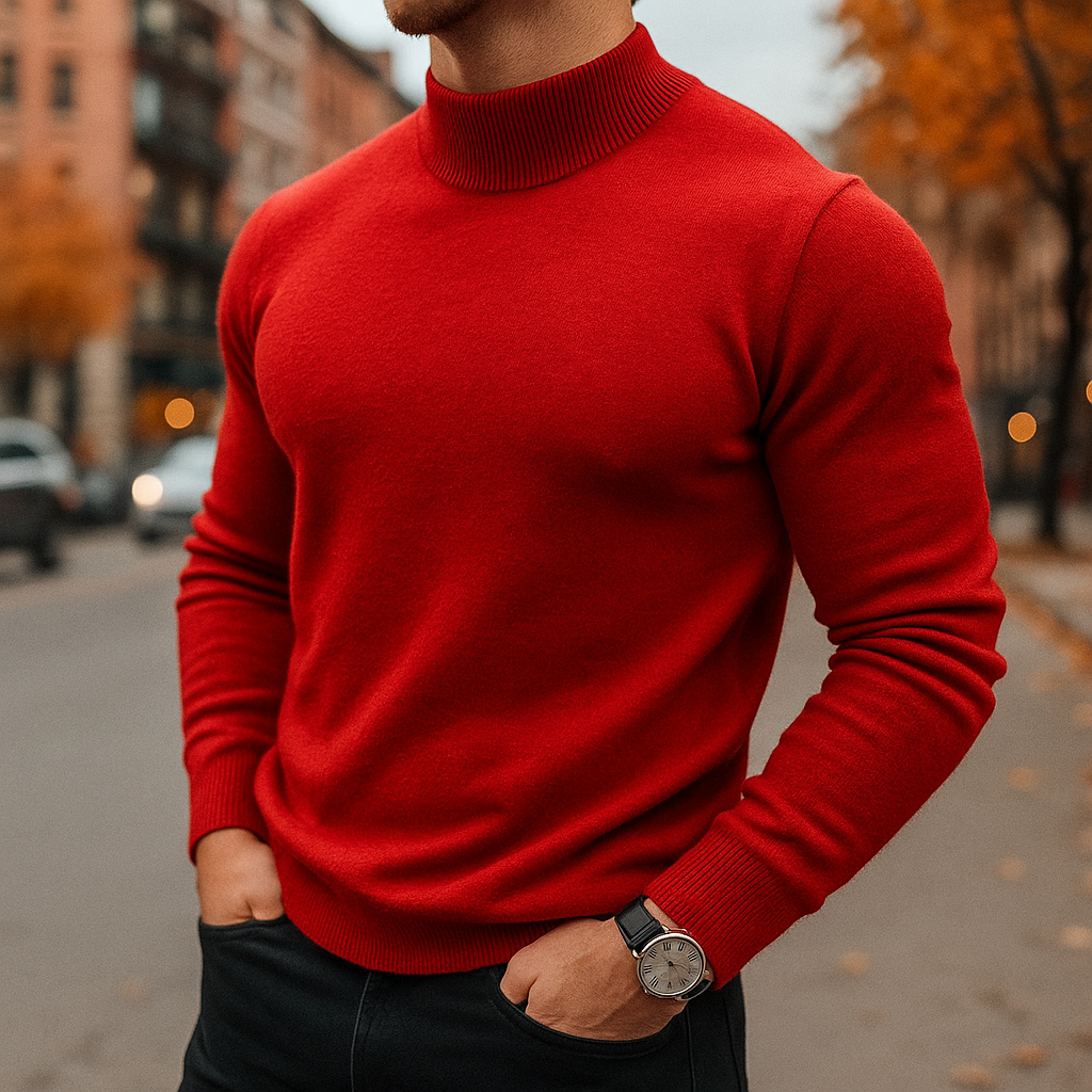 HARRISON OF CALIFORNIA | HALF-COLLAR SWEATER FOR MEN