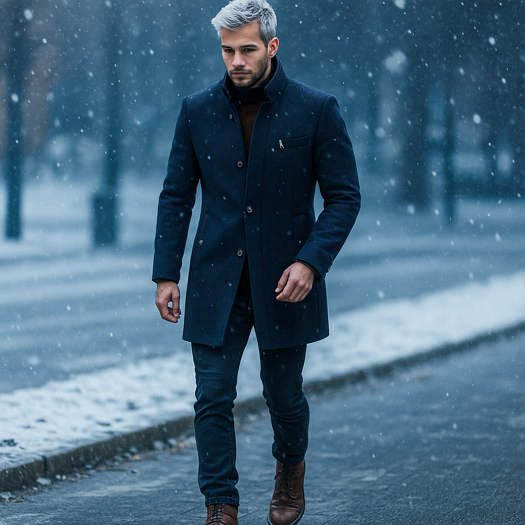 HARRISON OF CALIFORNIA | WOOL BLEND COAT FOR MEN