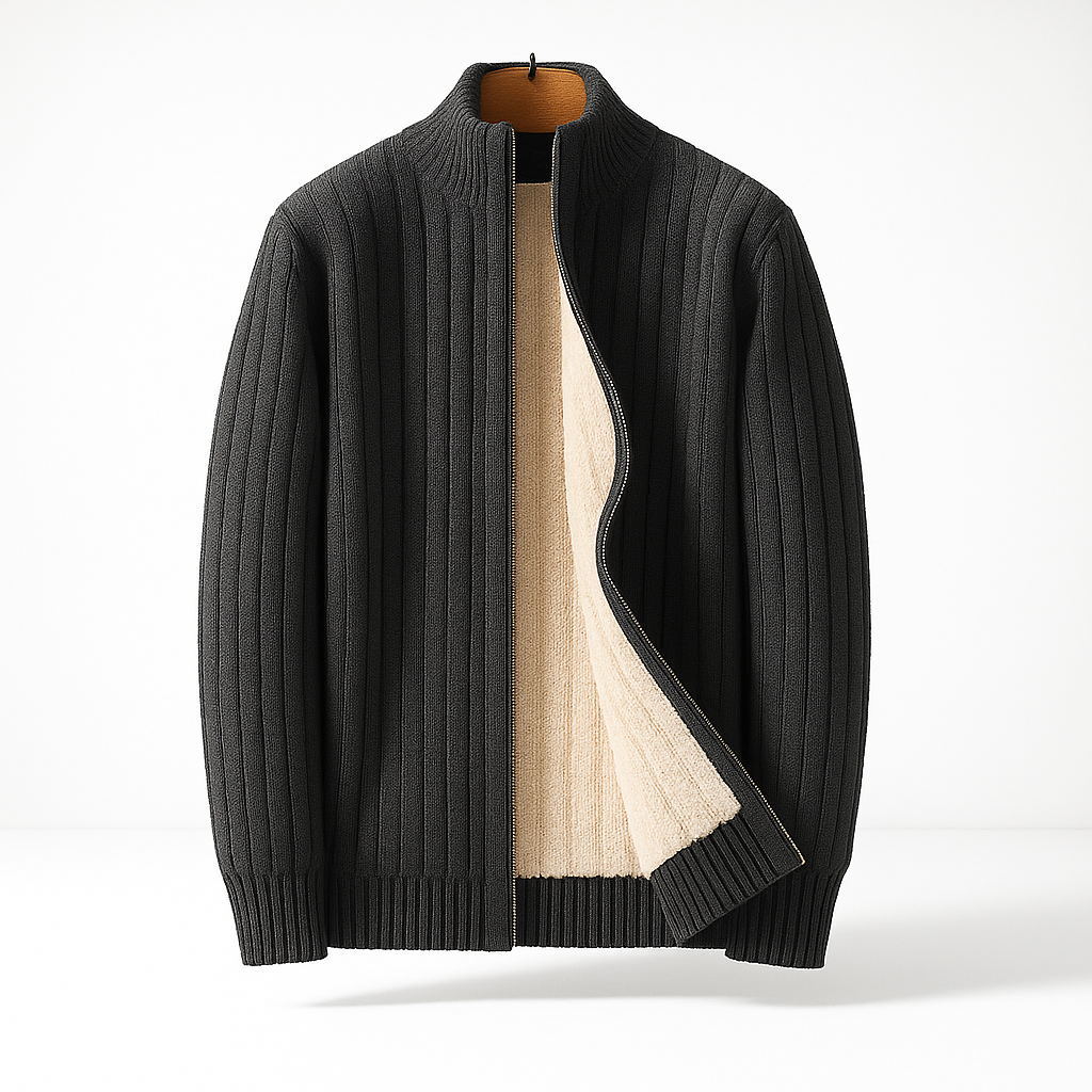 HARRISON OF CALIFORNIA | ELEGANT AND FASHIONABLE CARDIGAN WITH ZIP FOR MEN
