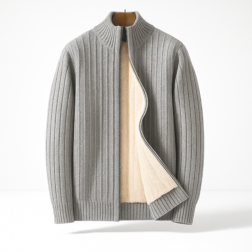 HARRISON OF CALIFORNIA | ELEGANT AND FASHIONABLE CARDIGAN WITH ZIP FOR MEN