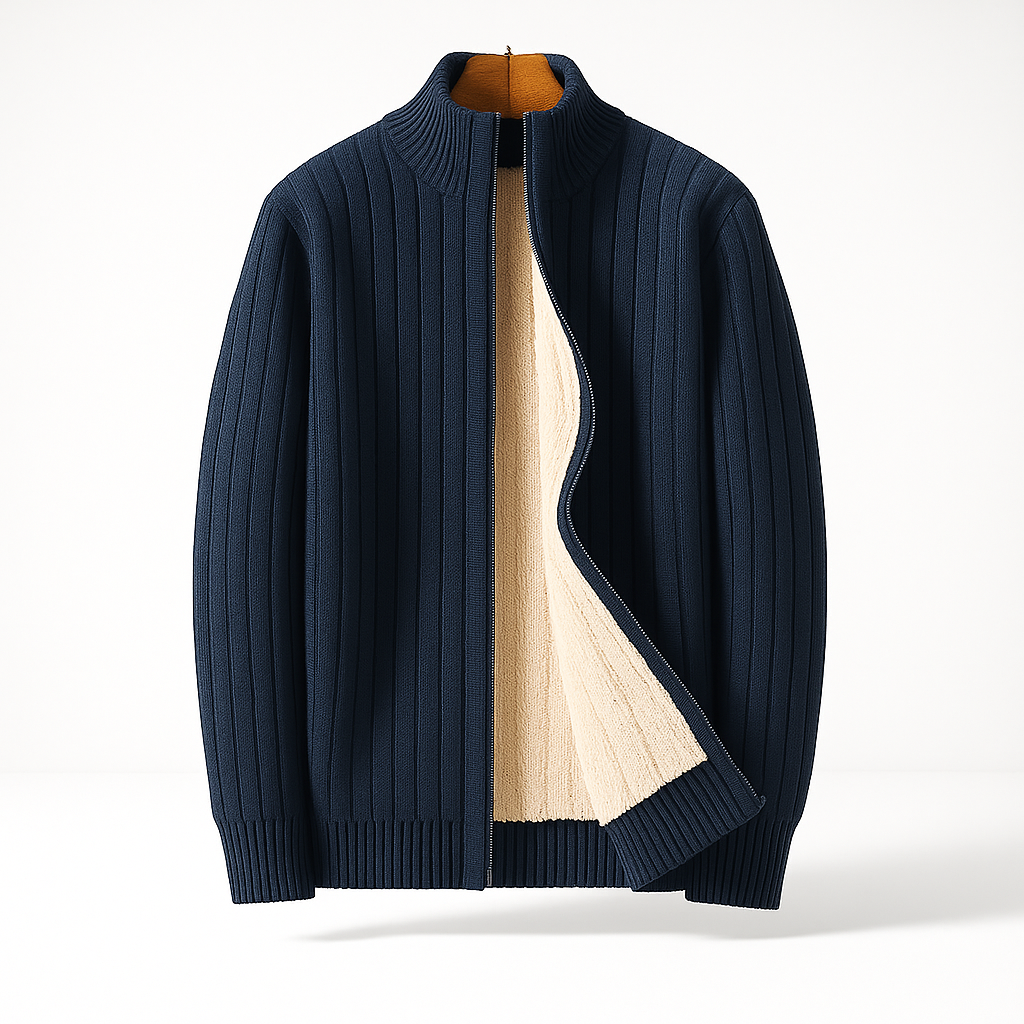 HARRISON OF CALIFORNIA | ELEGANT AND FASHIONABLE CARDIGAN WITH ZIP FOR MEN