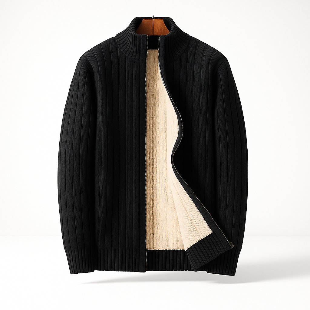 HARRISON OF CALIFORNIA | ELEGANT AND FASHIONABLE CARDIGAN WITH ZIP FOR MEN