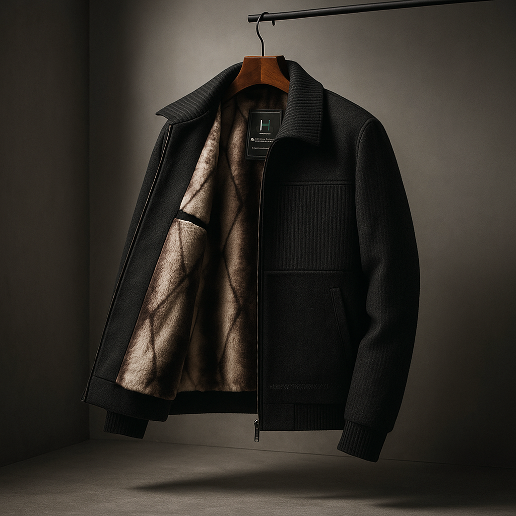 HARRISON OF CALIFORNIA | TEXTURED ZIP-UP JACKET FOR MEN
