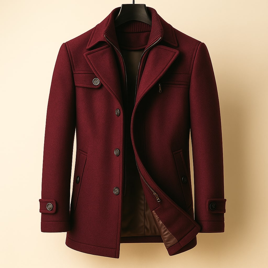 HARRISON OF CALIFORNIA | LONG WOOL COAT FOR MEN