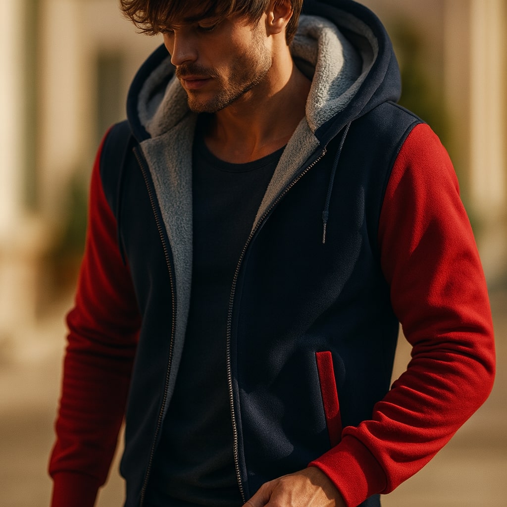 HARRISON OF CALIFORNIA | DOUBLE-LAYERED HOODED JACKET FOR MEN
