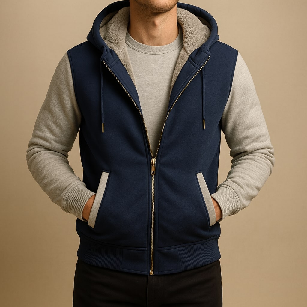 HARRISON OF CALIFORNIA | DOUBLE-LAYERED HOODED JACKET FOR MEN