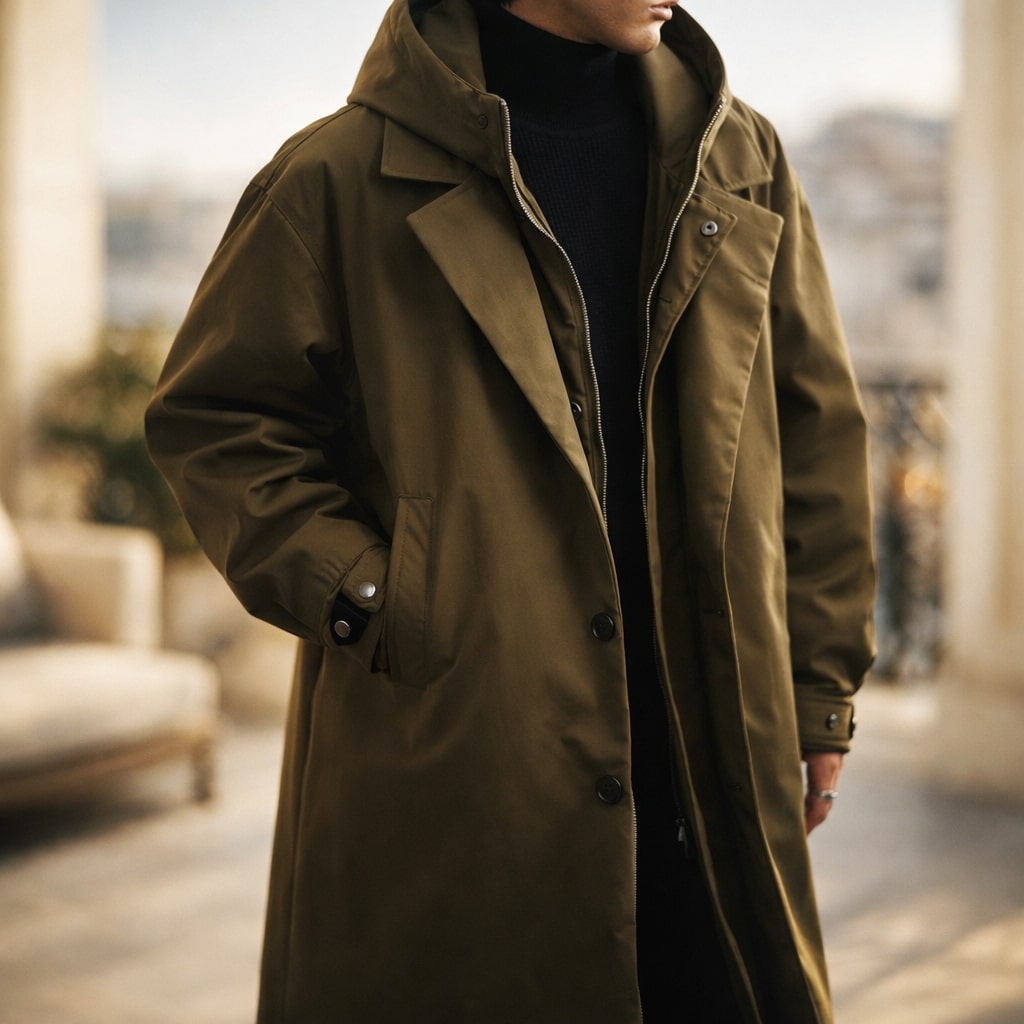 HARRISON OF CALIFORNIA | LONG OVERCOAT FOR MEN