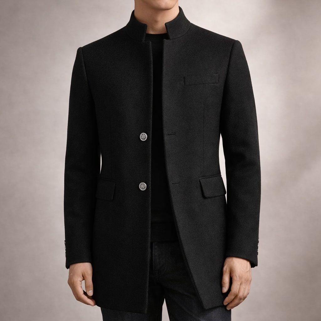 HARRISON OF CALIFORNIA | HIGH COLLAR COAT FOR MEN