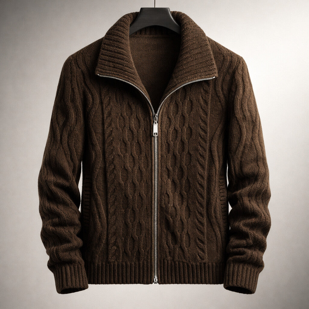 HARRISON OF CALIFORNIA | CLASSIC ZIPPERED CARDIGAN FOR MEN