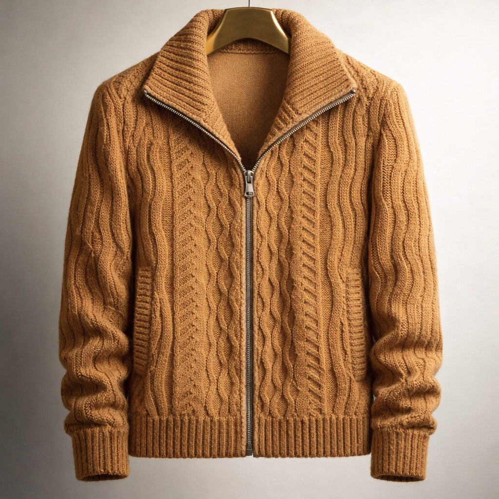 HARRISON OF CALIFORNIA | CLASSIC ZIPPERED CARDIGAN FOR MEN