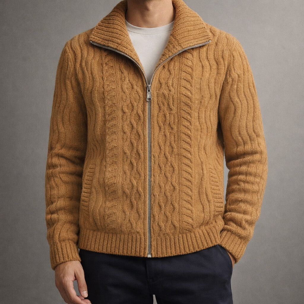 HARRISON OF CALIFORNIA | CLASSIC ZIPPERED CARDIGAN FOR MEN