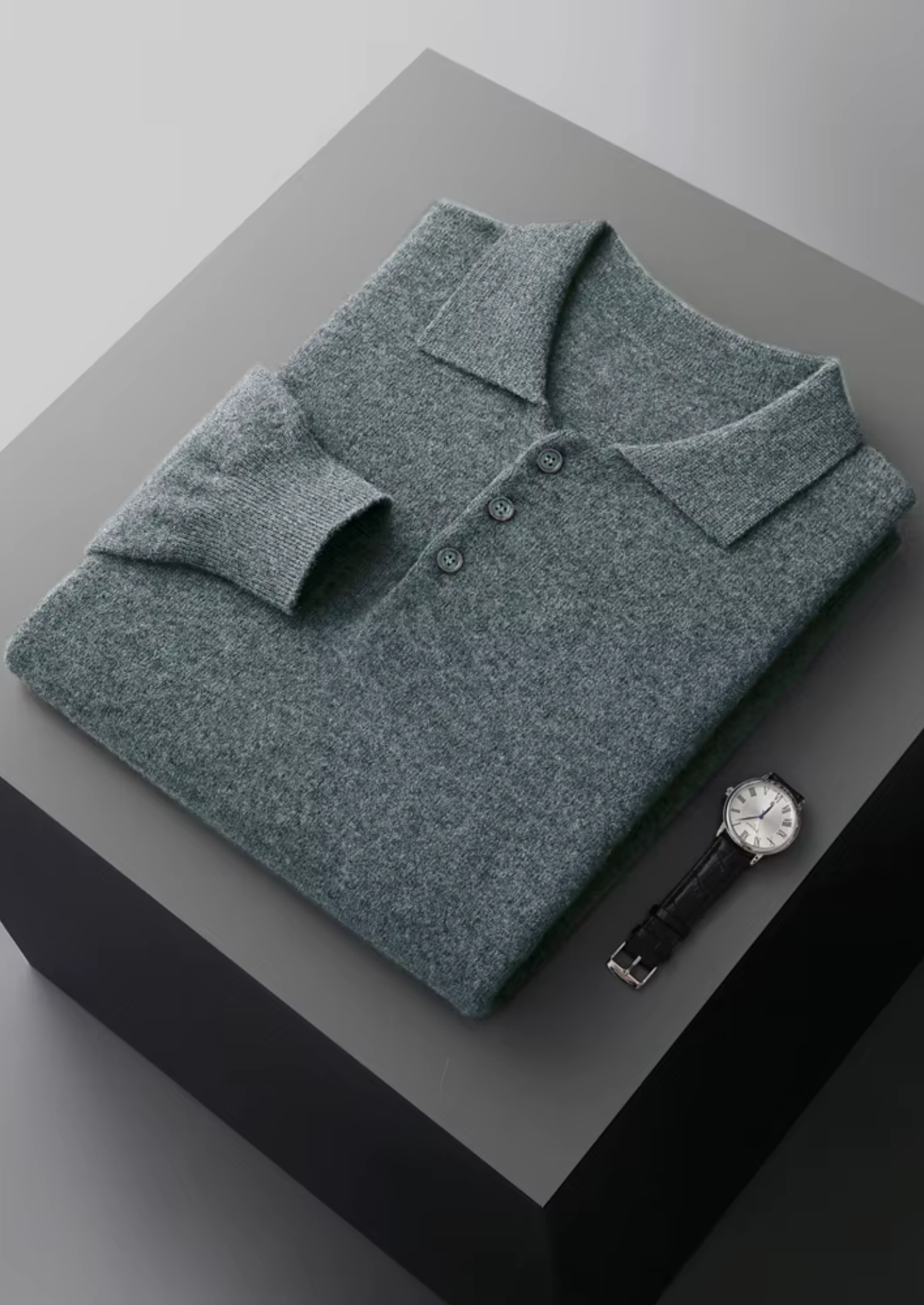 HARRISON OF CALIFORNIA | CLASSIC LONG-SLEEVE POLO SHIRT FOR MEN
