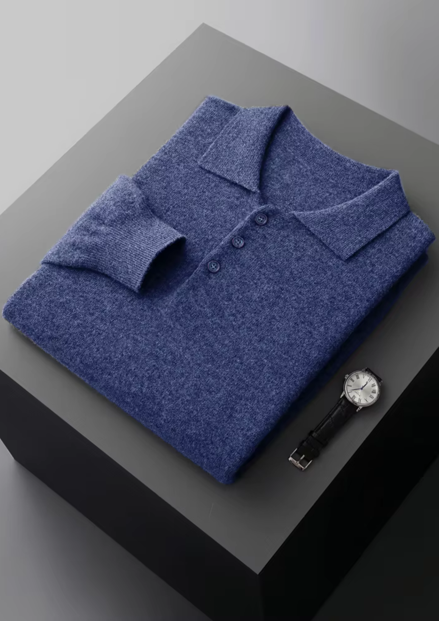 HARRISON OF CALIFORNIA | CLASSIC LONG-SLEEVE POLO SHIRT FOR MEN