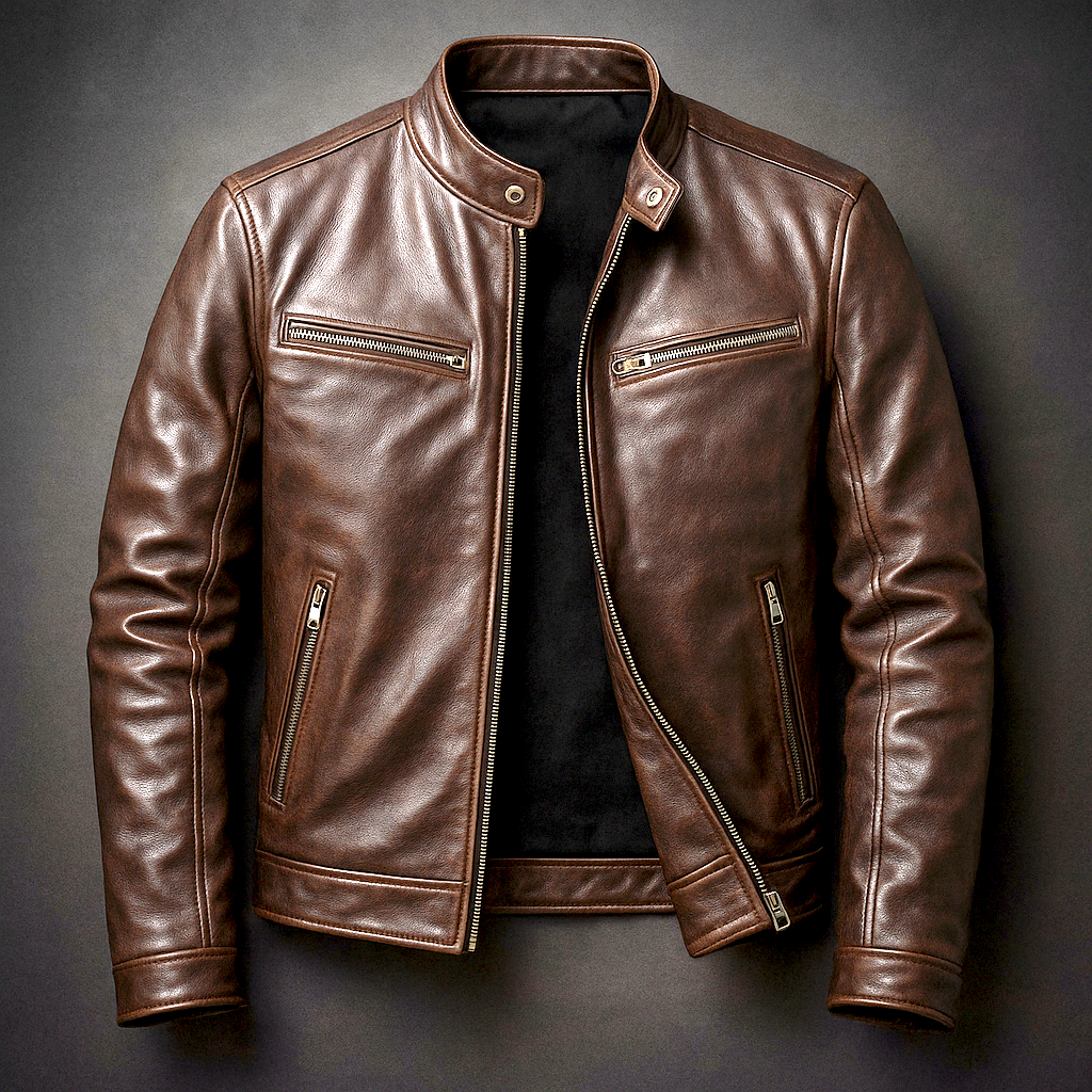 HARRISON OF CALIFORNIA | CLASSIC BIKER JACKET FOR MEN