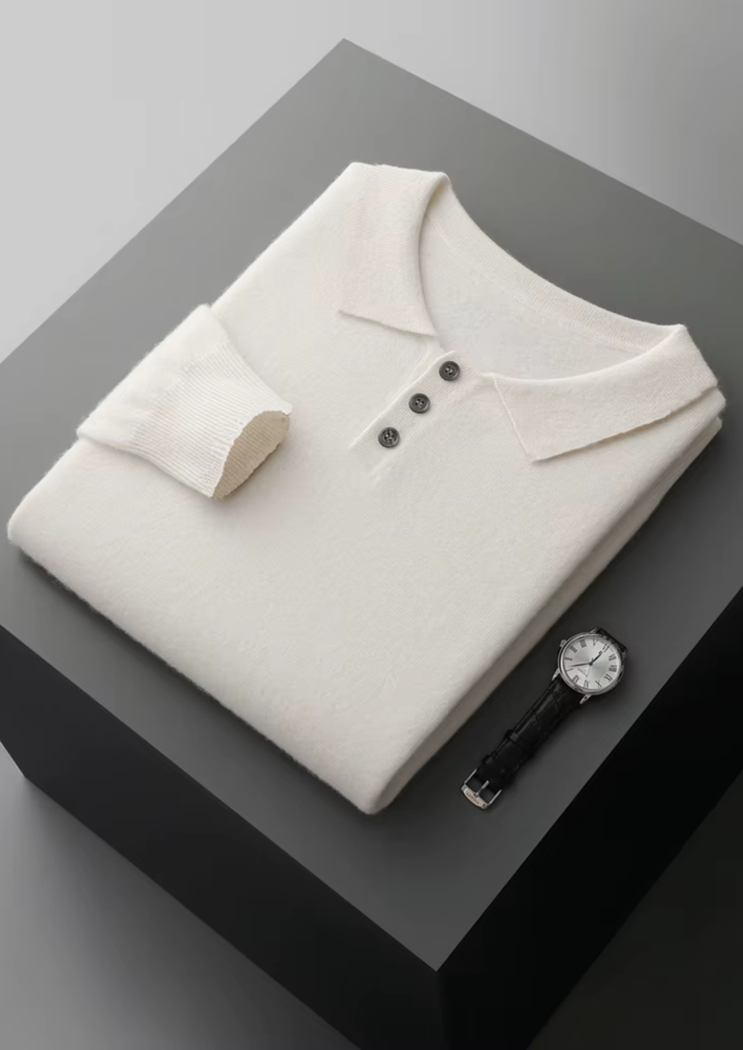 HARRISON OF CALIFORNIA | CLASSIC LONG-SLEEVE POLO SHIRT FOR MEN