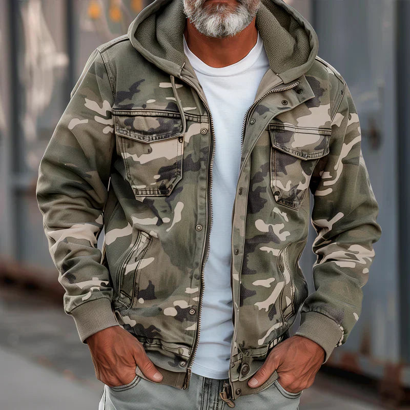 HARRISON OF CALIFORNIA | MILITARY STYLE HOODED JACKET FOR MEN