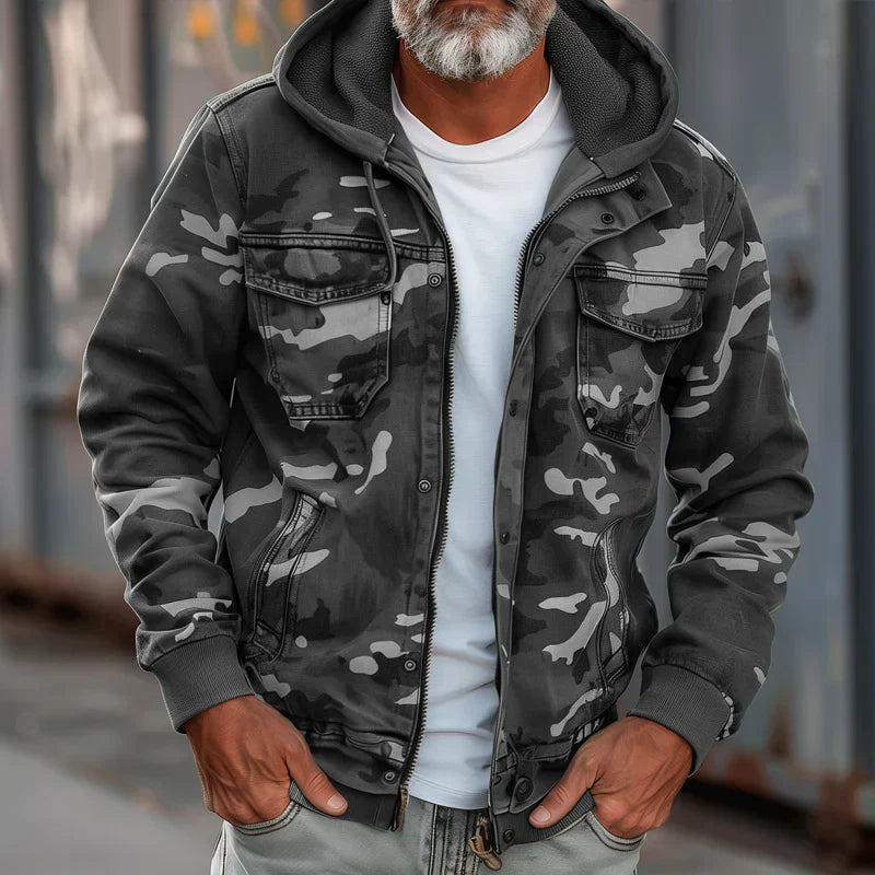 HARRISON OF CALIFORNIA | MILITARY STYLE HOODED JACKET FOR MEN