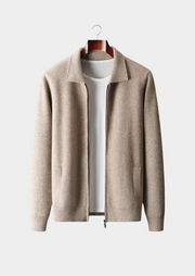 HARRISON OF CALIFORNIA | ZIP POLO CARDIGAN FOR MEN
