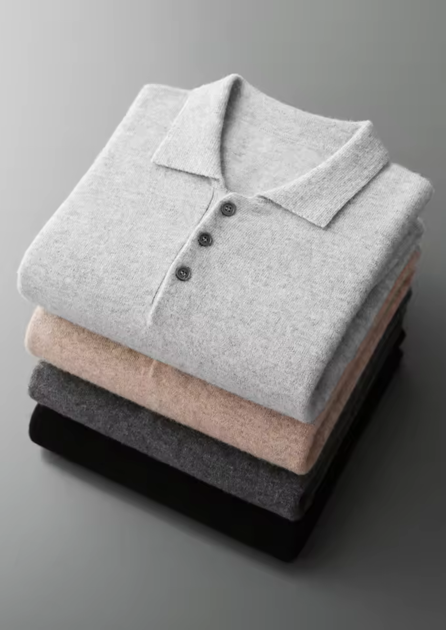 HARRISON OF CALIFORNIA | CLASSIC LONG-SLEEVE POLO SHIRT FOR MEN
