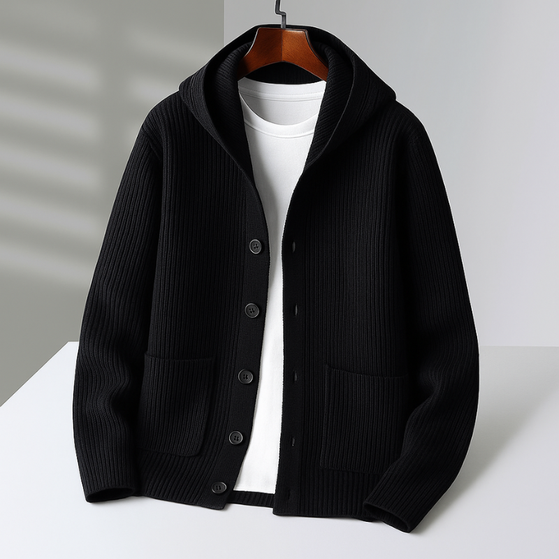 HARRISON OF CALIFORNIA | HOODED CARDIGAN FOR MEN