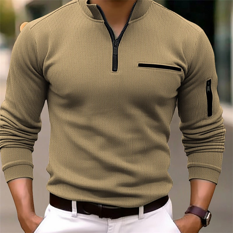 HARRISON OF CALIFORNIA | ZIP COLLAR SHIRT FOR MEN