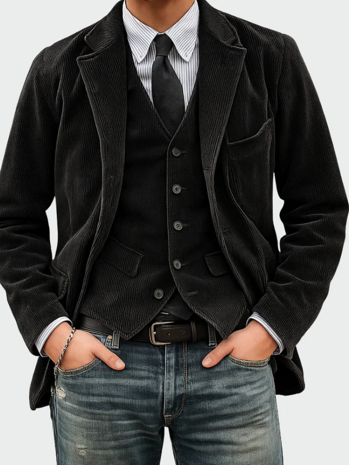 HARRISON OF CALIFORNIA | REFINED CORDUROY BLAZER SUIT FOR MEN