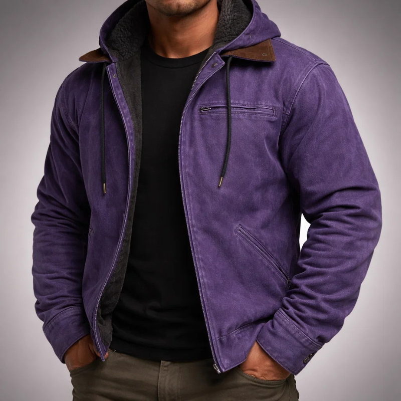 HARRISON OF CALIFORNIA | CANVAS HOODIE JACKET FOR MEN