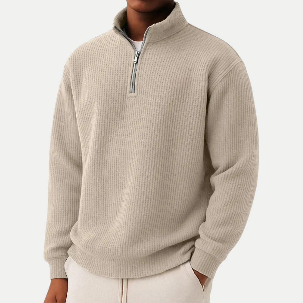 HARRISON OF CALIFORNIA | ELEGANT ZIPPERED SWEATER FOR MEN
