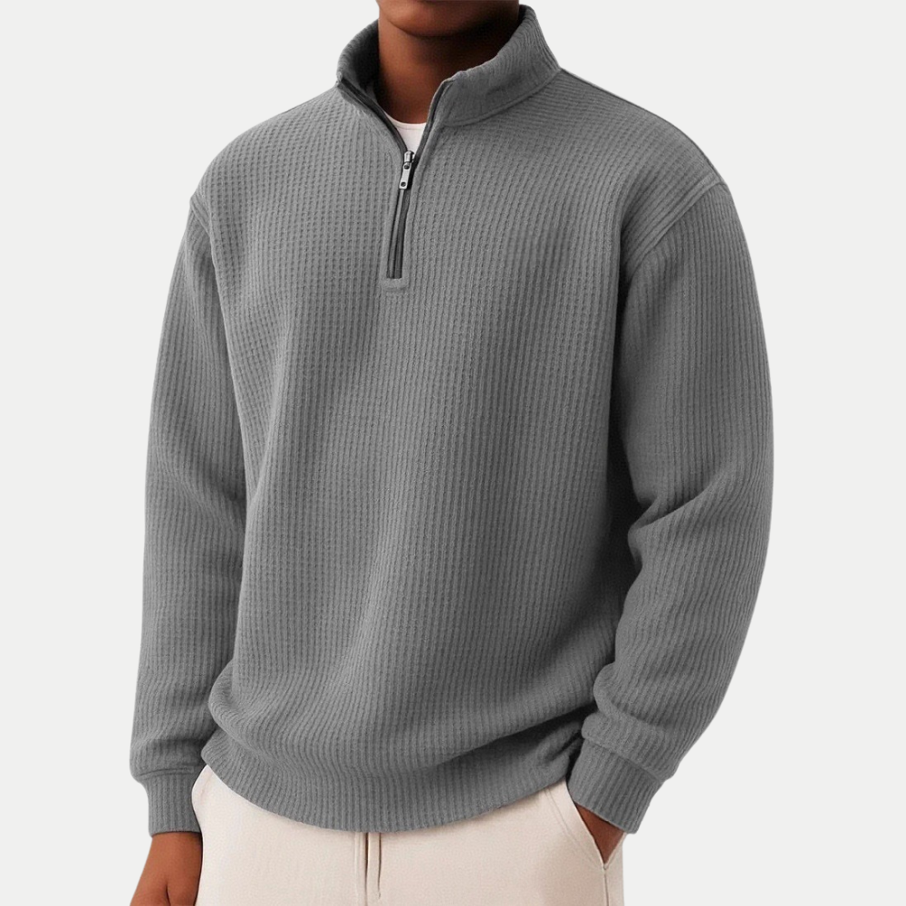 HARRISON OF CALIFORNIA | ELEGANT ZIPPERED SWEATER FOR MEN