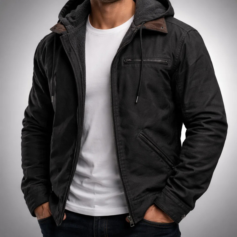 HARRISON OF CALIFORNIA | CANVAS HOODIE JACKET FOR MEN